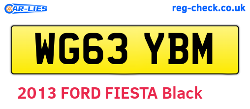 WG63YBM are the vehicle registration plates.