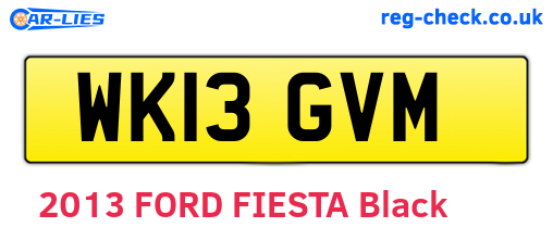WK13GVM are the vehicle registration plates.