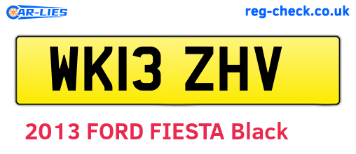 WK13ZHV are the vehicle registration plates.