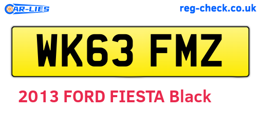 WK63FMZ are the vehicle registration plates.