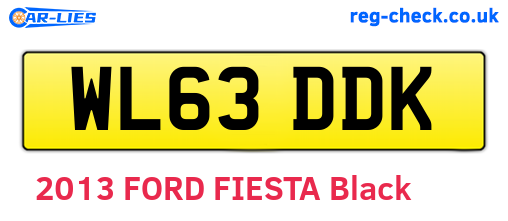 WL63DDK are the vehicle registration plates.