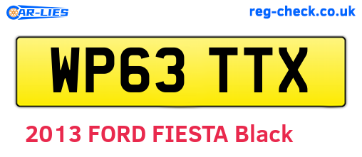WP63TTX are the vehicle registration plates.