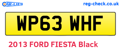 WP63WHF are the vehicle registration plates.