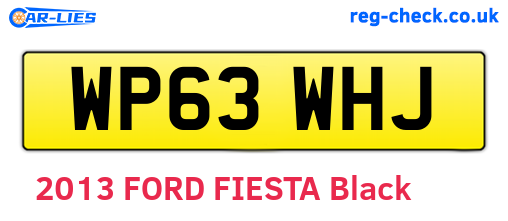 WP63WHJ are the vehicle registration plates.