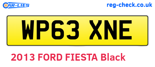 WP63XNE are the vehicle registration plates.