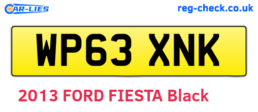 WP63XNK are the vehicle registration plates.