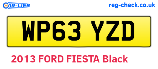 WP63YZD are the vehicle registration plates.