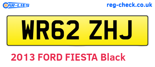 WR62ZHJ are the vehicle registration plates.