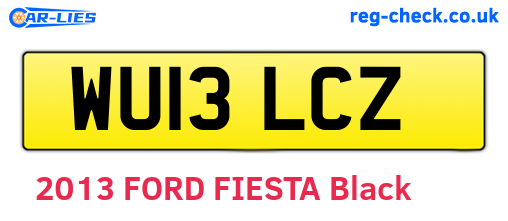WU13LCZ are the vehicle registration plates.