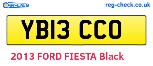 YB13CCO are the vehicle registration plates.