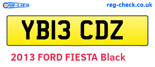 YB13CDZ are the vehicle registration plates.