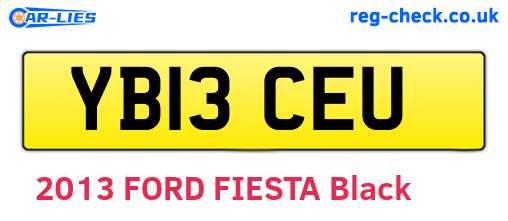 YB13CEU are the vehicle registration plates.