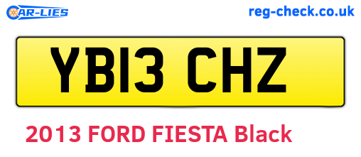YB13CHZ are the vehicle registration plates.