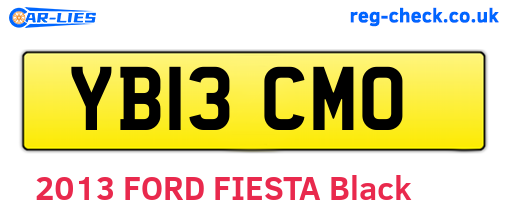 YB13CMO are the vehicle registration plates.