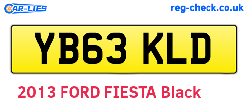 YB63KLD are the vehicle registration plates.