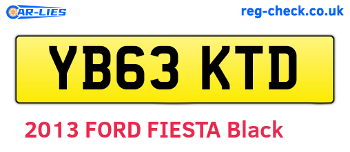 YB63KTD are the vehicle registration plates.
