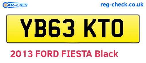 YB63KTO are the vehicle registration plates.