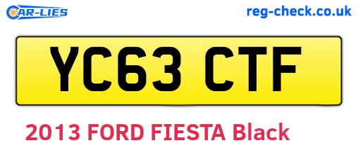 YC63CTF are the vehicle registration plates.