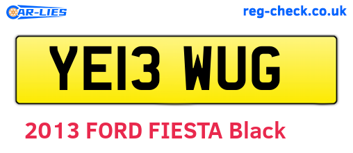 YE13WUG are the vehicle registration plates.