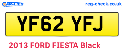 YF62YFJ are the vehicle registration plates.