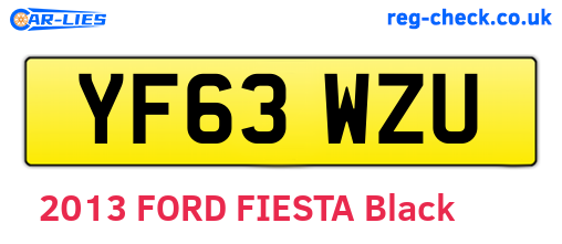 YF63WZU are the vehicle registration plates.