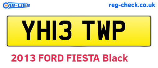 YH13TWP are the vehicle registration plates.