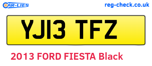 YJ13TFZ are the vehicle registration plates.