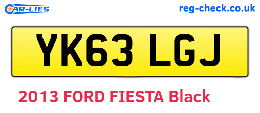 YK63LGJ are the vehicle registration plates.