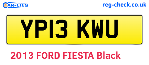 YP13KWU are the vehicle registration plates.