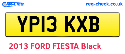 YP13KXB are the vehicle registration plates.