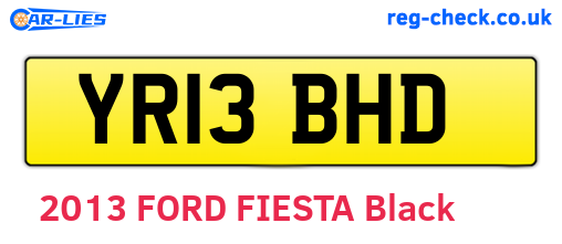 YR13BHD are the vehicle registration plates.