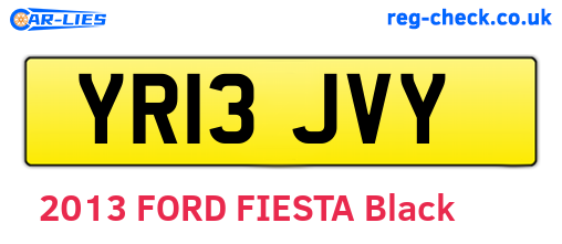 YR13JVY are the vehicle registration plates.