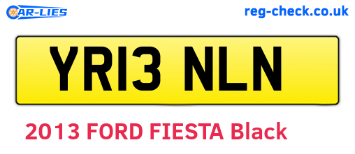 YR13NLN are the vehicle registration plates.