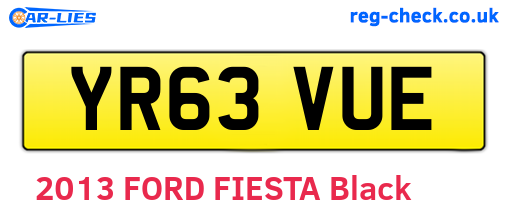 YR63VUE are the vehicle registration plates.
