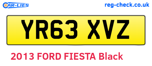 YR63XVZ are the vehicle registration plates.