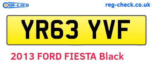 YR63YVF are the vehicle registration plates.