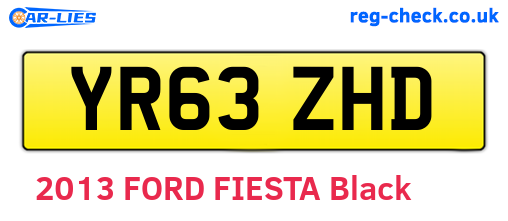 YR63ZHD are the vehicle registration plates.