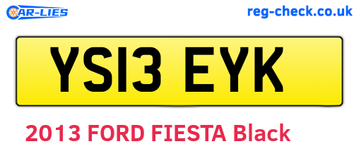 YS13EYK are the vehicle registration plates.