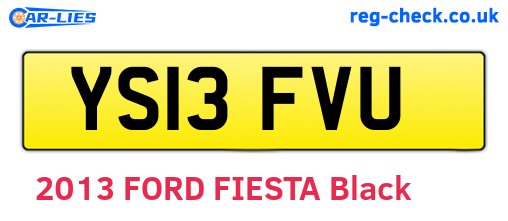 YS13FVU are the vehicle registration plates.