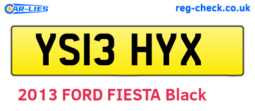 YS13HYX are the vehicle registration plates.