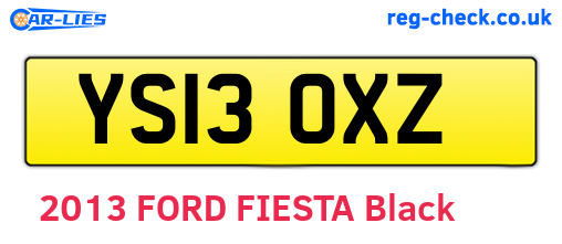 YS13OXZ are the vehicle registration plates.