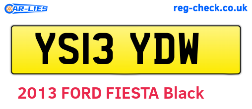 YS13YDW are the vehicle registration plates.