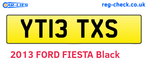 YT13TXS are the vehicle registration plates.