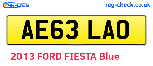 AE63LAO are the vehicle registration plates.
