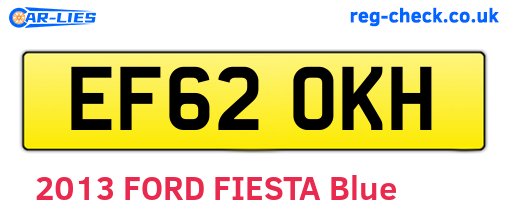 EF62OKH are the vehicle registration plates.
