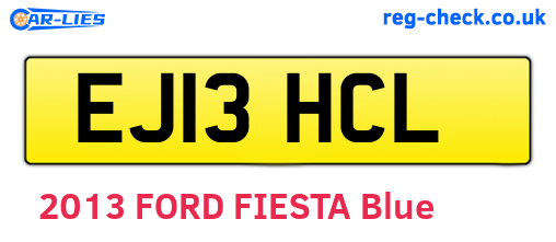 EJ13HCL are the vehicle registration plates.