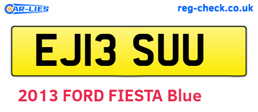 EJ13SUU are the vehicle registration plates.