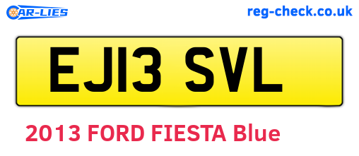 EJ13SVL are the vehicle registration plates.