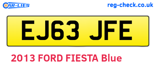 EJ63JFE are the vehicle registration plates.