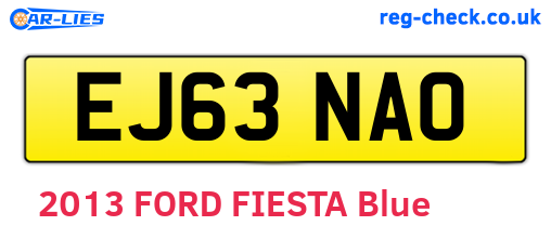 EJ63NAO are the vehicle registration plates.
